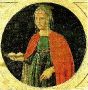 Piero della Francesca st agatha from the predella of the st anthony polyptych oil painting